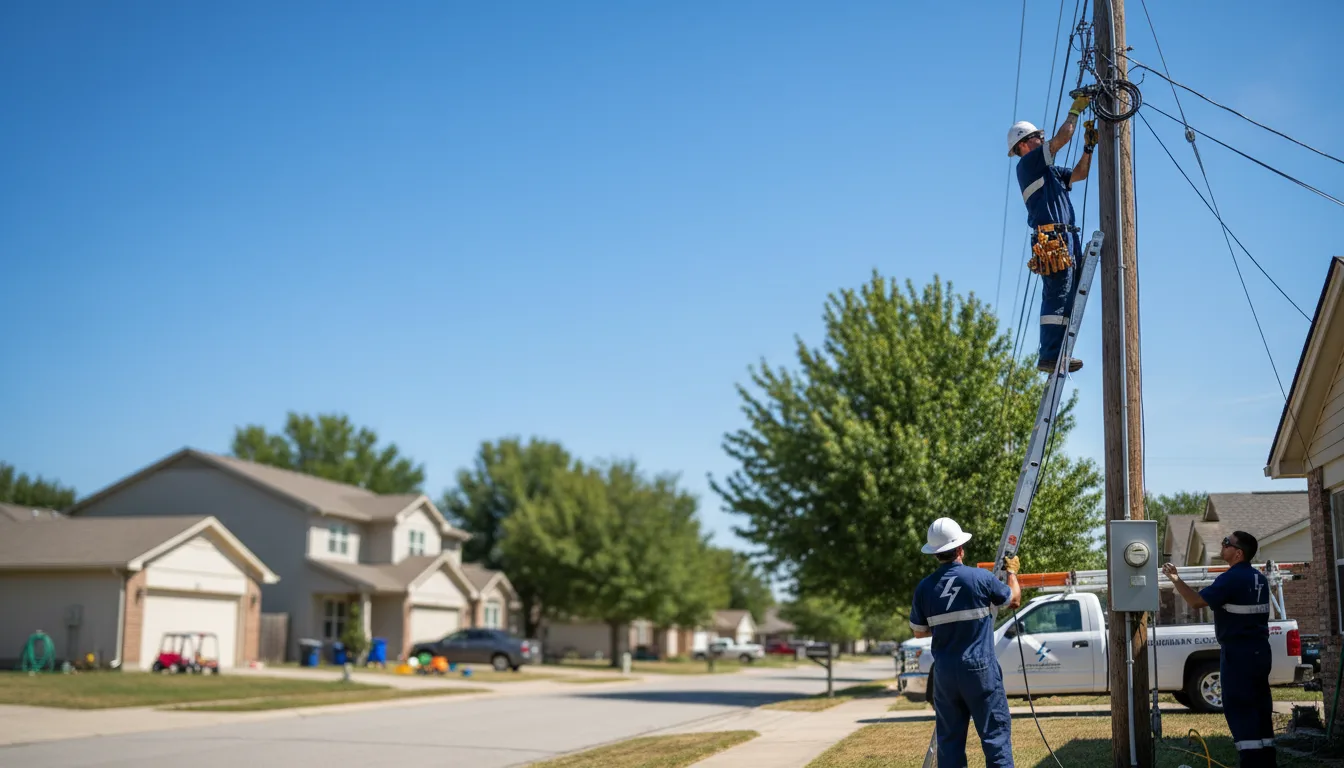 Residential electrician providing installation services in Halltown, MO